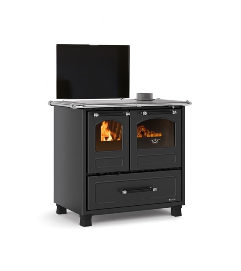 Zestaw kominek powietrzny stalowy KRATKI LUCY BLACK 12 kW Ø 200 z akcesoriami family ne box 1 - Zestaw kominek powietrzny stalowy KRATKI LUCY BLACK 12 kW Ø 200 z akcesoriami